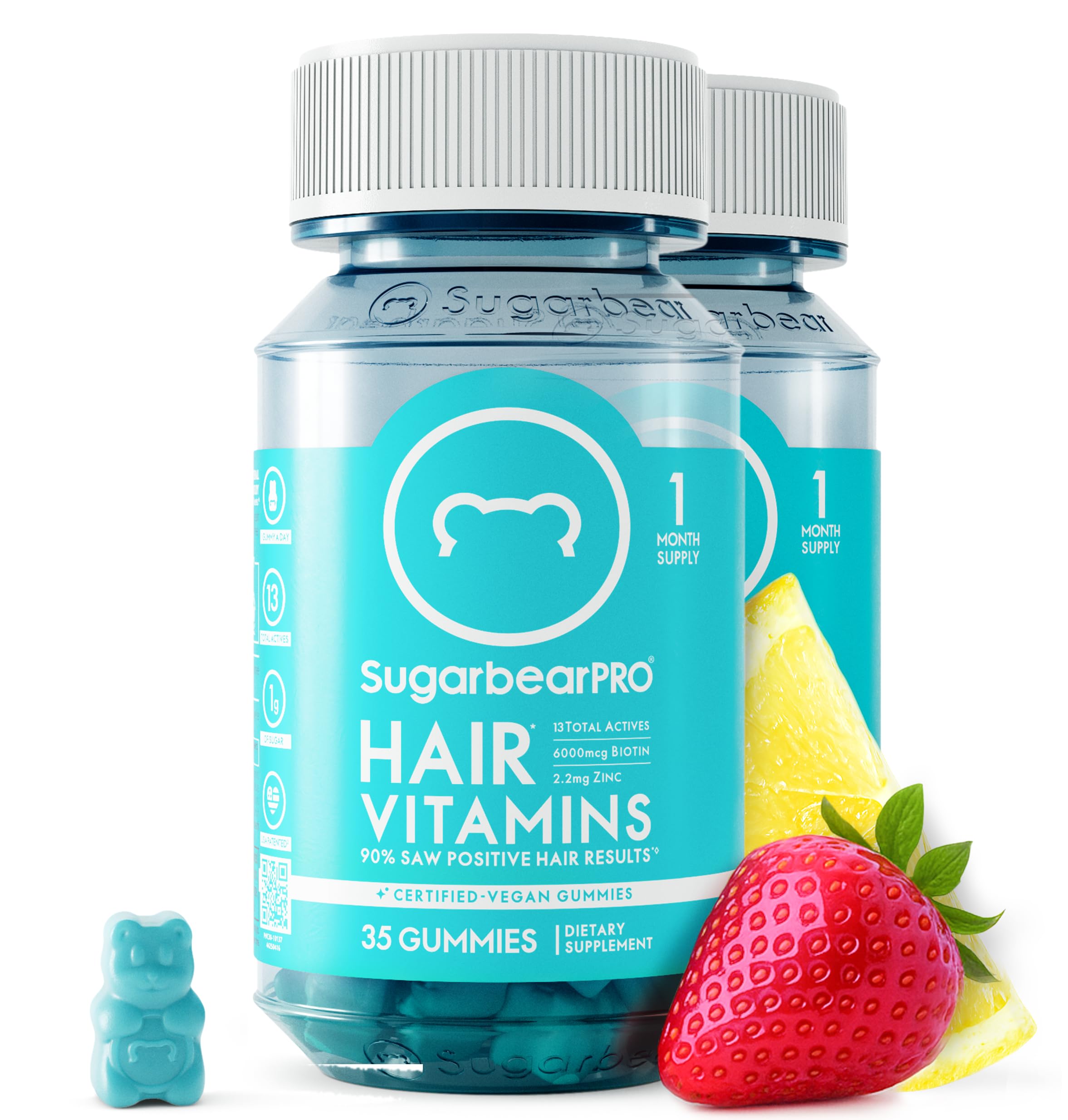 SugarBearHair Vitamins - Hair Growth & Nail Support (1 Month Supply)