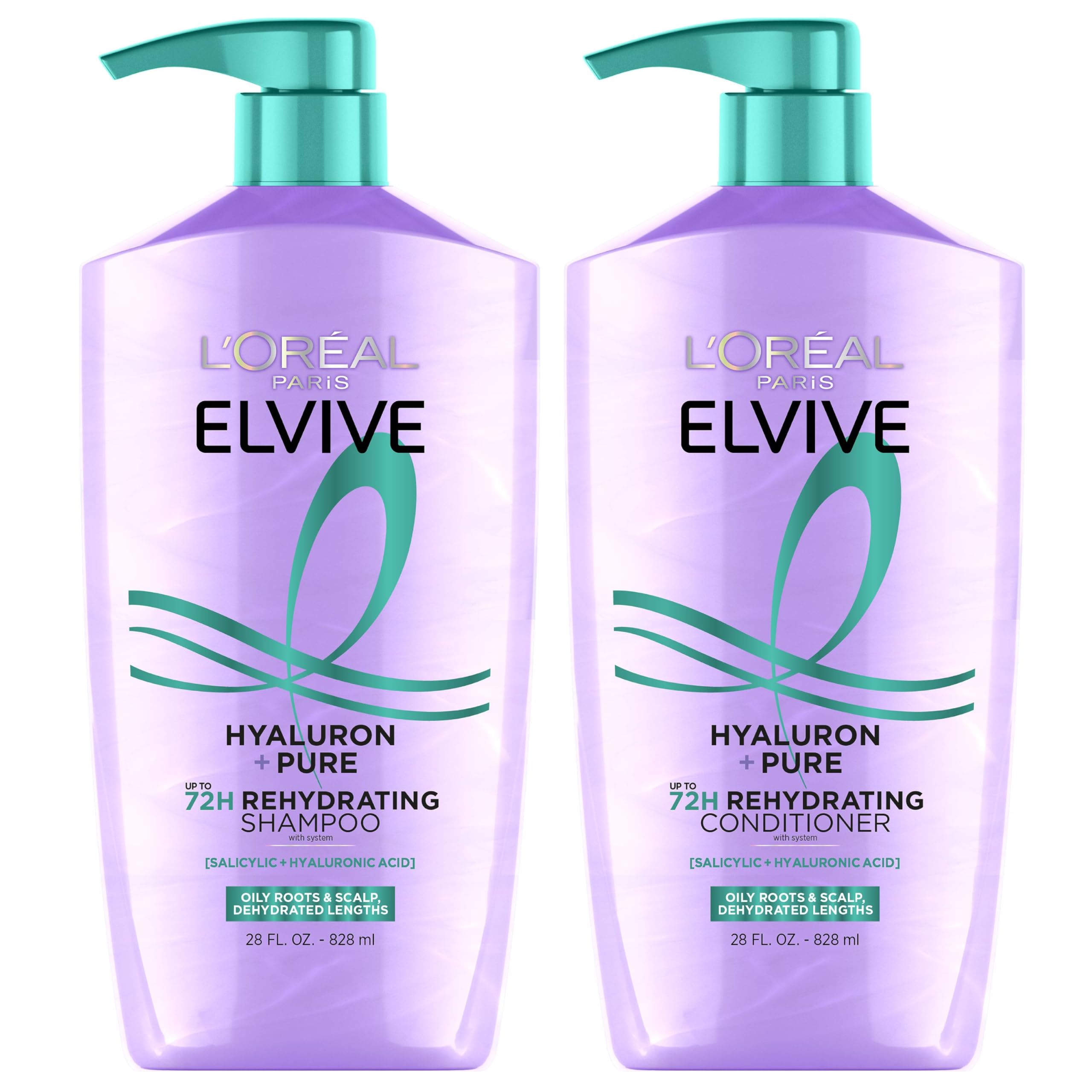 Elvive Hyaluron + Pure Shampoo & Conditioner Set by L’Oréal Paris