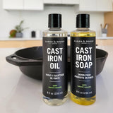 Caron Doucet Cast Iron Care Bundle (8oz Bullet) - Plant-Based Oil & Soap"