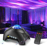 FIAHNG HODANS Northern Galaxy Light Aurora Projector with 33 Light Effects, LED Star Projector with Remote, White Noise, Bluetooth Speaker