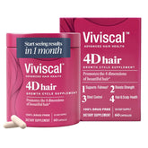 Viviscal 4D Hair Growth Cycle Supplements for Women for Full, Strong, and Healthy Hair; Made with Keratin, Vitamin A, Biotin, Zinc, 30 Day Supply, 60 Count