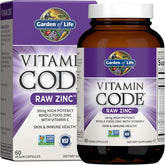 Garden of Life Vitamin Code Raw Zinc 30mg 60 Veggie Caps Immune & Skin
