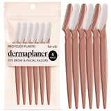 Kitsch Dermaplaning Tool - 6 Pieces Terracotta Face Razors for Women & Men, Eyebrow Trimmer & Shaver