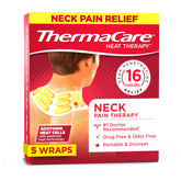 ThermaCare Neck & Shoulder Heat Wraps - Portable Pain Relief Patches for Sore Muscles, 5 Count, HSA/FSA Eligible