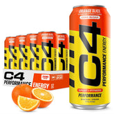 Cellucor C4 Energy Carbonated Zero Sugar Energy Drink - Orange Slice Pre-Workout 16oz Pack of 12