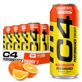 Cellucor C4 Energy Carbonated Zero Sugar Energy Drink - Orange Slice Pre-Workout 16oz Pack of 12