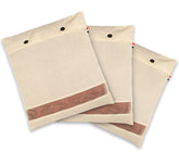 SOLSTICE Cotton Saree Covers Set of 6 - 18x15 Inches with Mesh Window for Silk Saree & Lehenga Storage Organizer