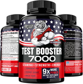 Testosterone Booster for Men – Testosterone Supplement for Men with Horny Goat Weed, Tongkat Ali (Longjack), Wild Yam, Boron & Saw Palmetto - Sugar-Free Mens Health Supplement Made in USA, 60 Caplets