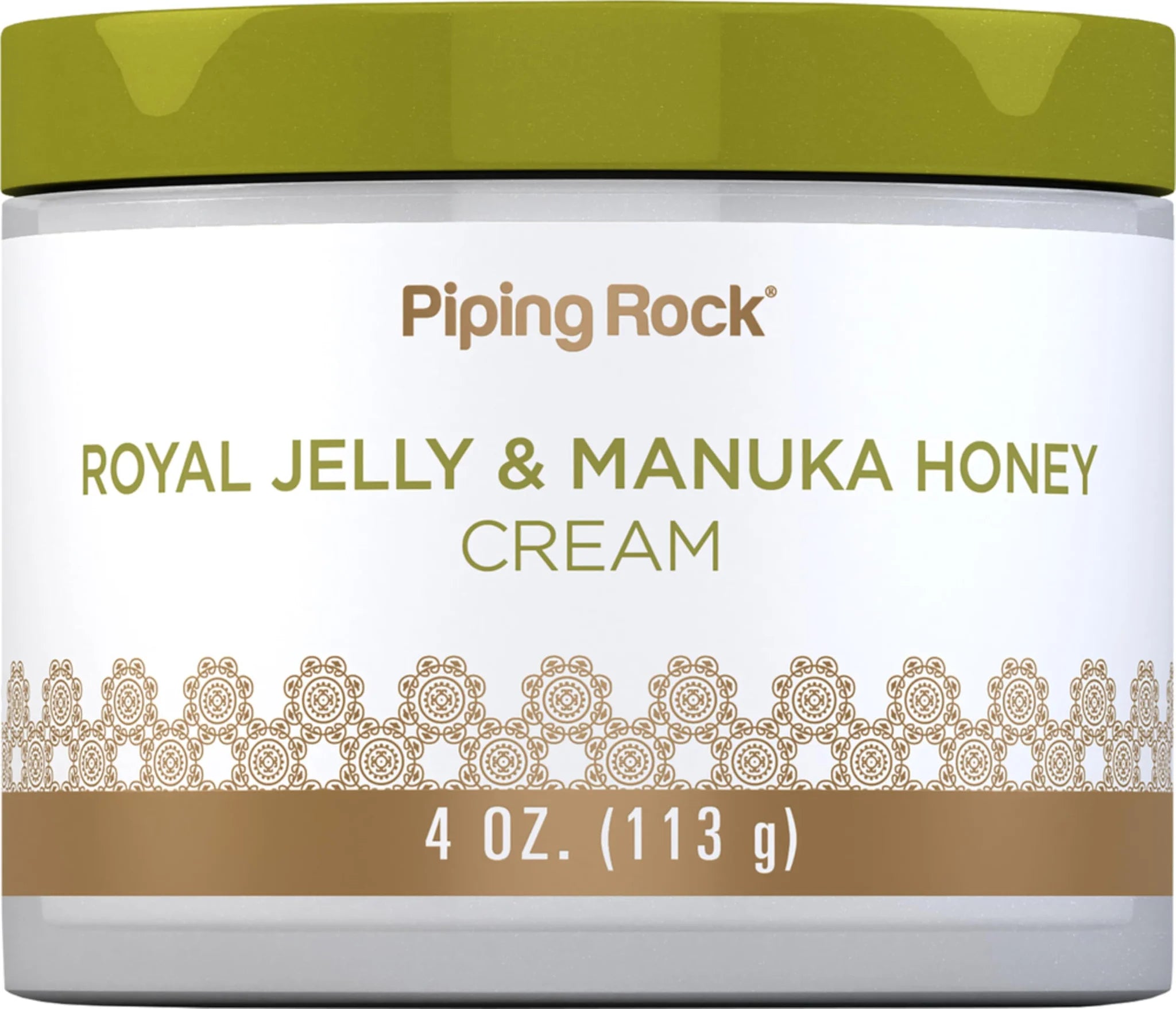 Piping Rock Manuka Honey & Royal Jelly Cream 4oz - Luxurious Face & Skin Moisturizer