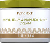 Piping Rock Manuka Honey & Royal Jelly Cream 4oz - Luxurious Face & Skin Moisturizer