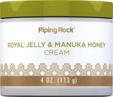 Piping Rock Manuka Honey & Royal Jelly Cream 4oz - Luxurious Face & Skin Moisturizer