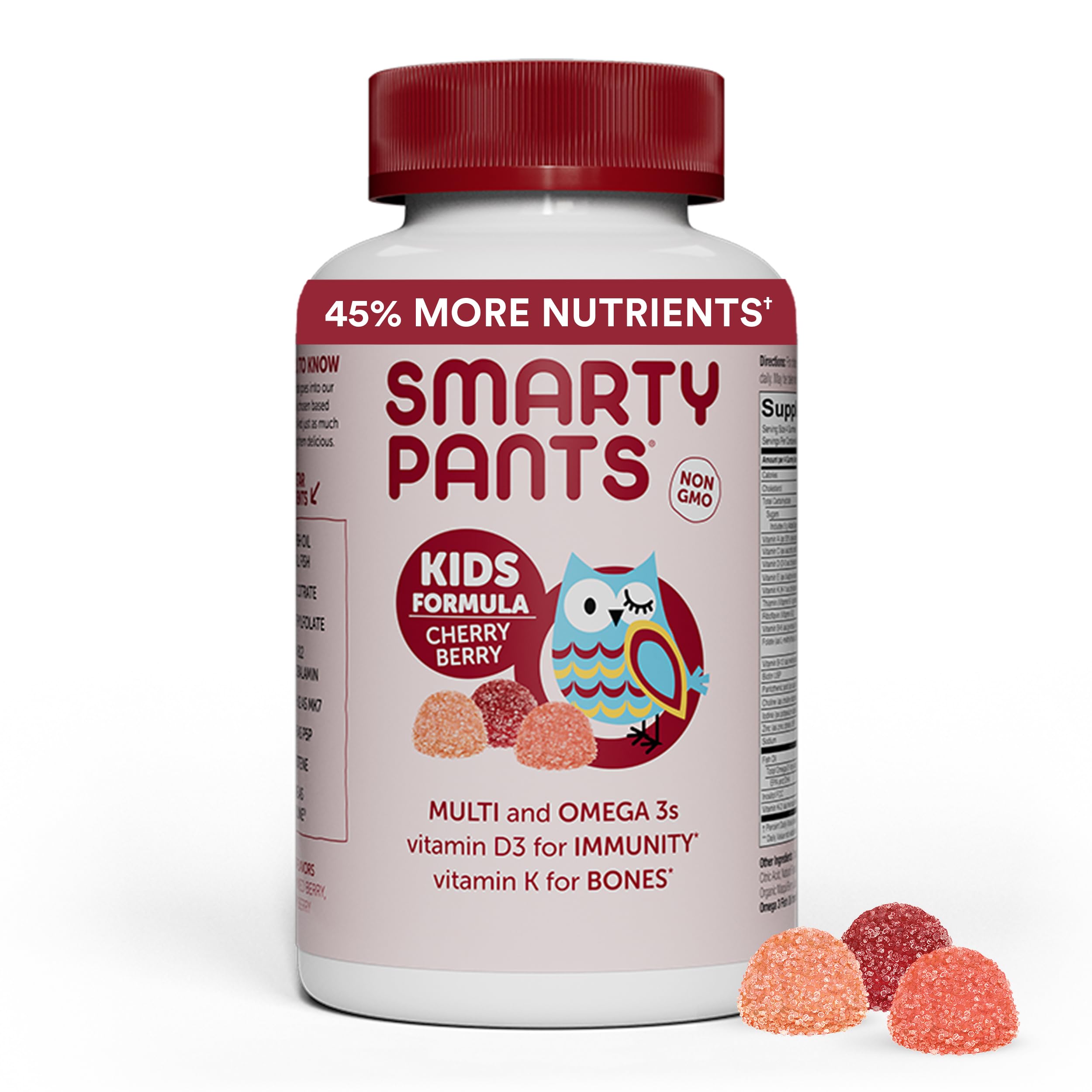 SmartyPants Kids Complete Multivitamin Gummies - Cherry Berry Flavor, 120 Gummies