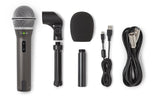 Samson Q2U USB/XLR Dynamic Microphone Recording & Podcasting Pack (Silver)