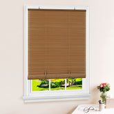 Cordless Solstice Vinyl Roll-Up Blind (30"x72") - Woodtone