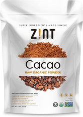 Zint Raw Organic Cacao Powder - Pure Antioxidant Superfood (8 oz)