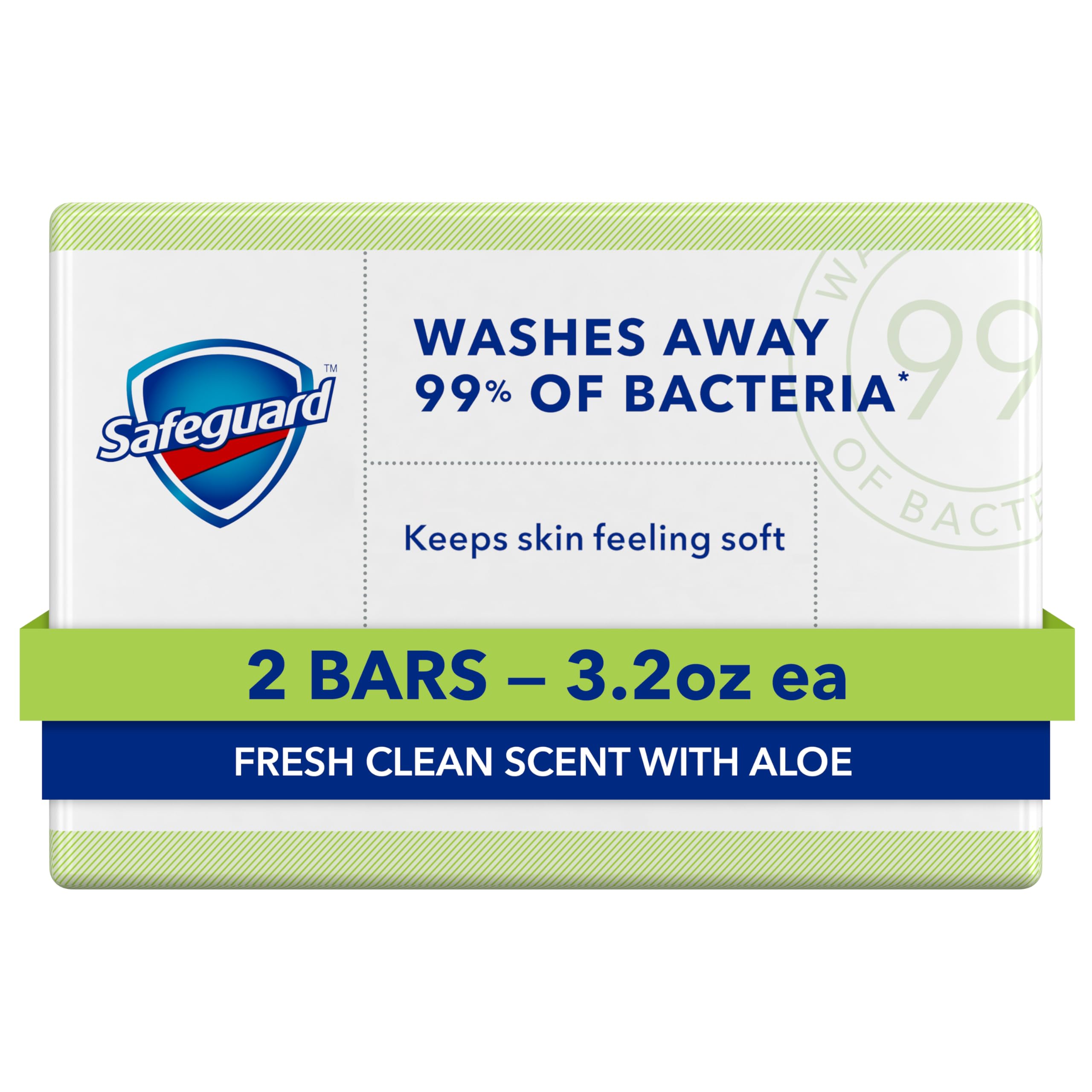 Safeguard Micellar Deep Cleansing Bath Bar Soap with Aloe (2 Count)