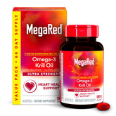 MegaRed Omega-3 Krill Oil 1000mg - Ultra Strength Softgels - 60 Count