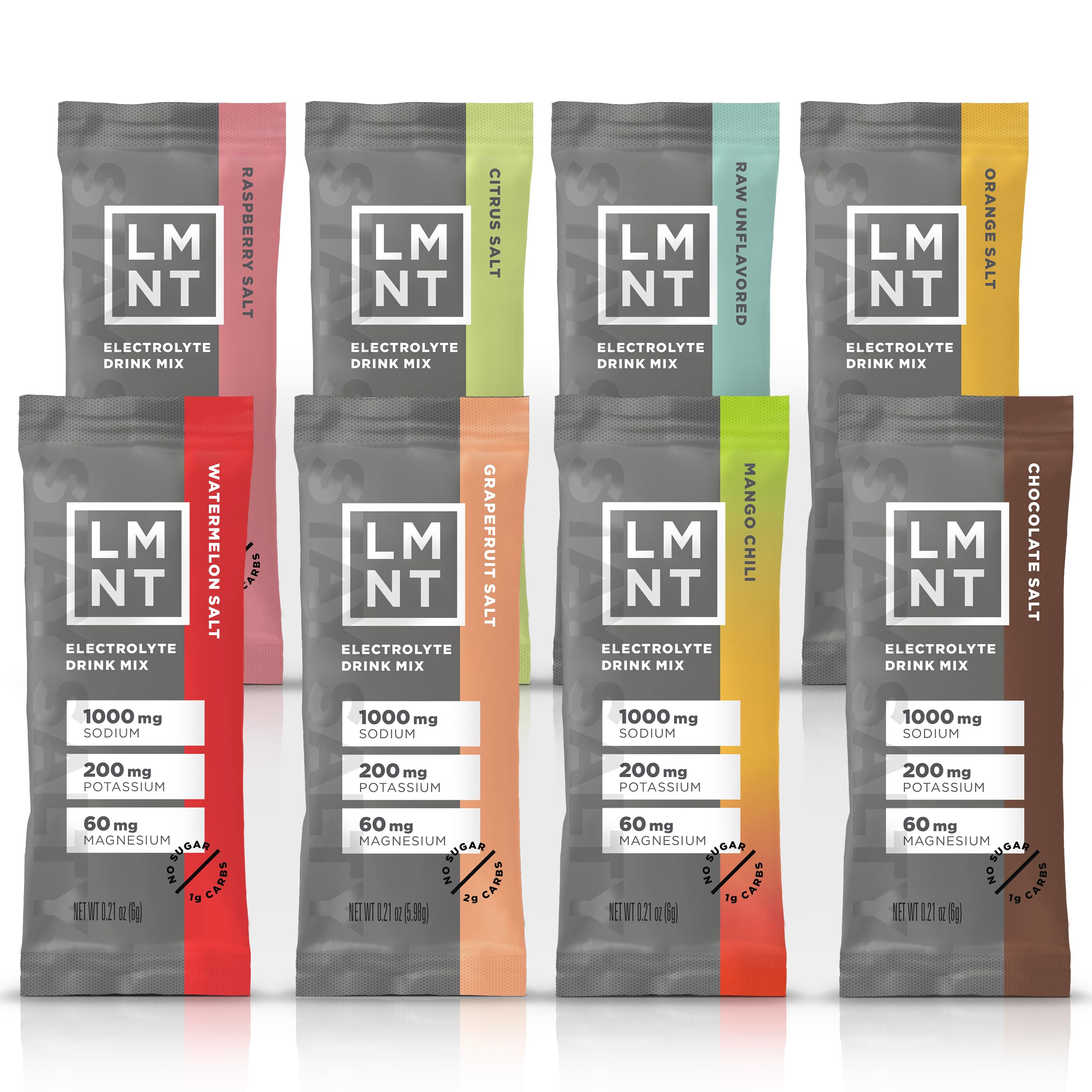 LMNT Zero-Sugar Electrolytes Sample Pack - 8 Sticks | Keto & Paleo Friendly Hydration