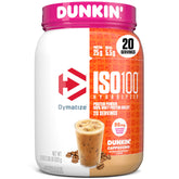 Dymatize ISO100 Hydrolyzed Whey Isolate Protein Powder - Dunkin' Cappuccino - 25g Protein, 95mg Caffeine, 5.5g BCAAs - 21.5 Oz