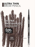 Flormar Ultra Thin Brow Pencil 04 Dark Brown - Natural-Looking Definition