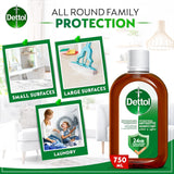 Dettol Antiseptic Disinfectant Liquid Kills 99.9% Germs 2x 750ml + 500ml
