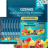 Zero Sugar Electrolyte Powder Sticks | Rapid Hydration Drink Mix (20 Packets)