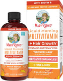 MARYRUTH'S Liquid Multivitamin + Hair Growth | Clinically Tested in Women for Thicker Hair & Facial Wrinkles | Biotin 10000mcg | Lustriva Hair Growth Supplements | Skin Care | Ages 18+ | 15.22 Fl Oz