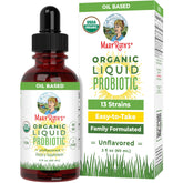 USDA Organic Probiotics for Gut Health & Immune Support - Acidophilus Supplement, 2 Fl Oz