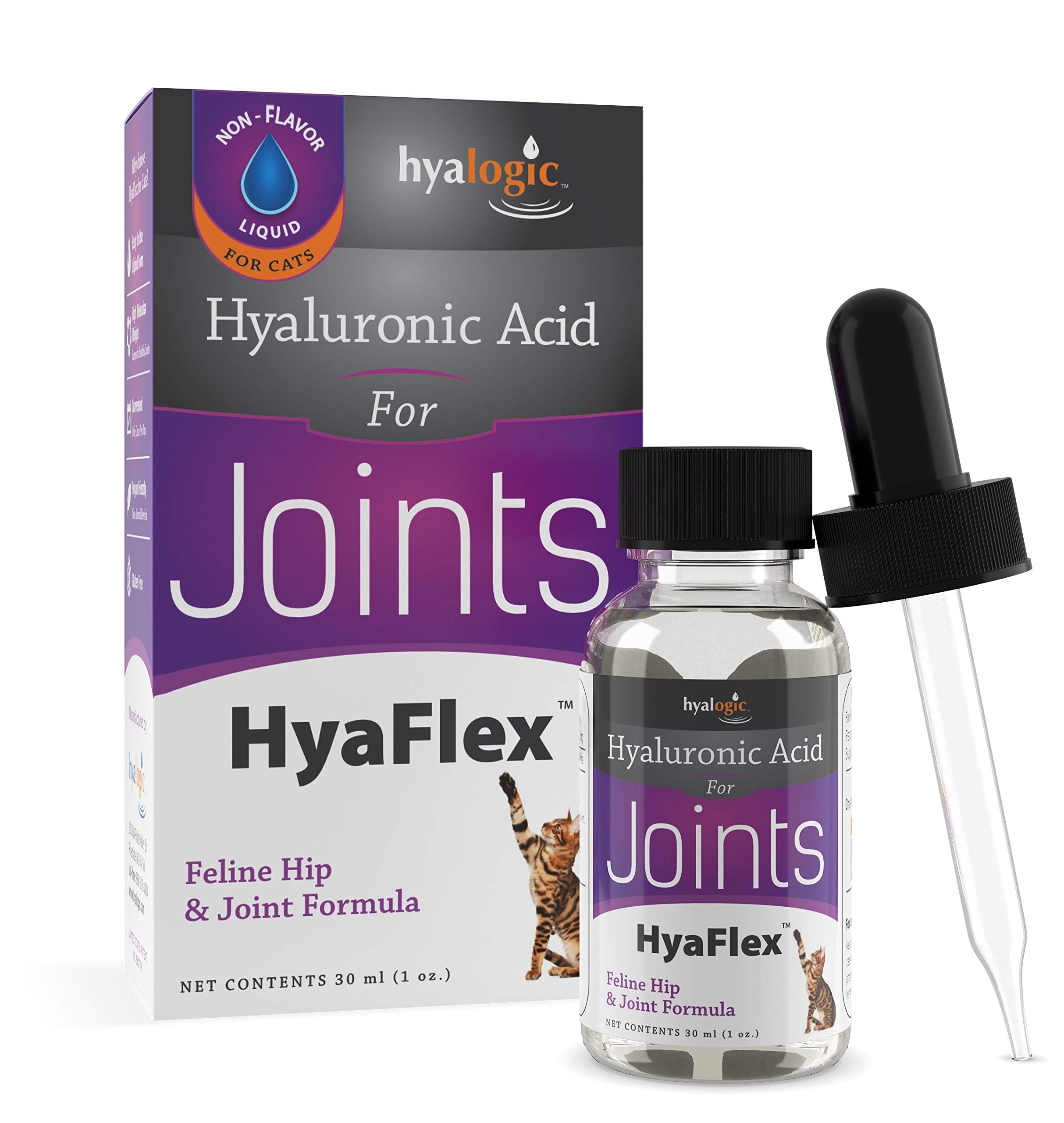 Hyalogic HyaFlex for Cats - Oral Hyaluronic Acid (HA) Joint Supplement 1 oz