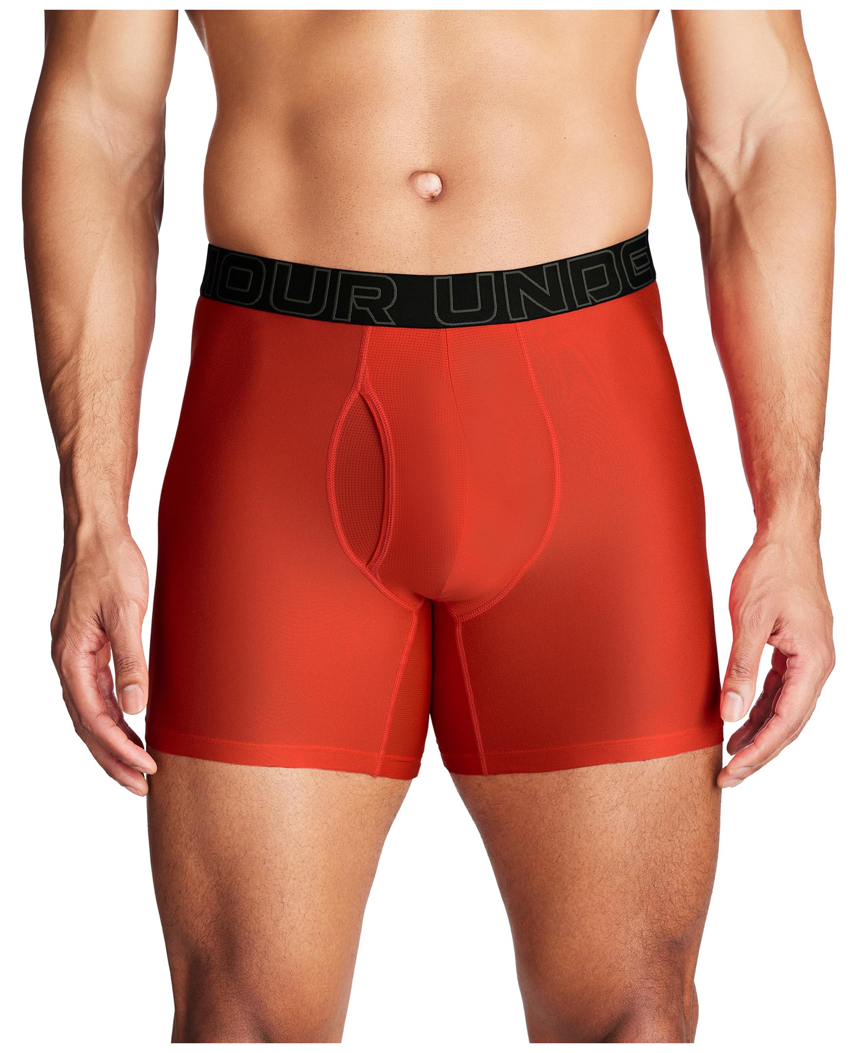 Under Armour Men's Tech 1-Pack Boxer Brief – 6" Inseam for All-Day Comfort