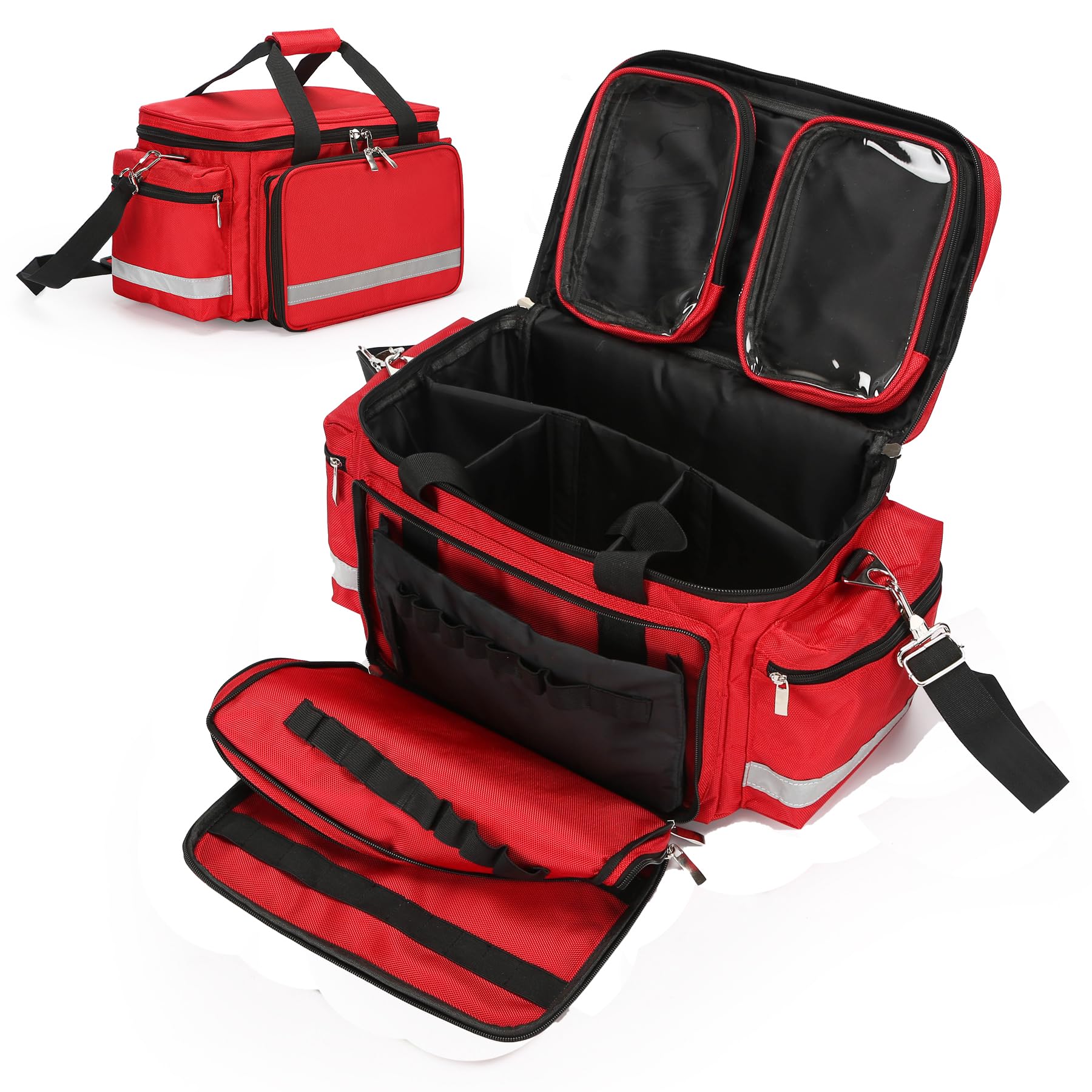 Empty Medical Trauma Bag | Emergency Responder & Nurse First Aid Storage Kit