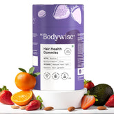 Be Bodywise Biotin Hair Gummies - Postpartum Hair Fall Support - 60 Day Pack - Strawberry Flavor