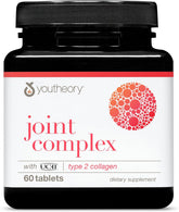 Youtheory Joint Complex with UC-II - Collagen Supplement for Men & Women with Boswellia Extract, Ginger & Turmeric - Offers Joint Support* - Dairy, Soy & Gluten Free - 60 Tablet