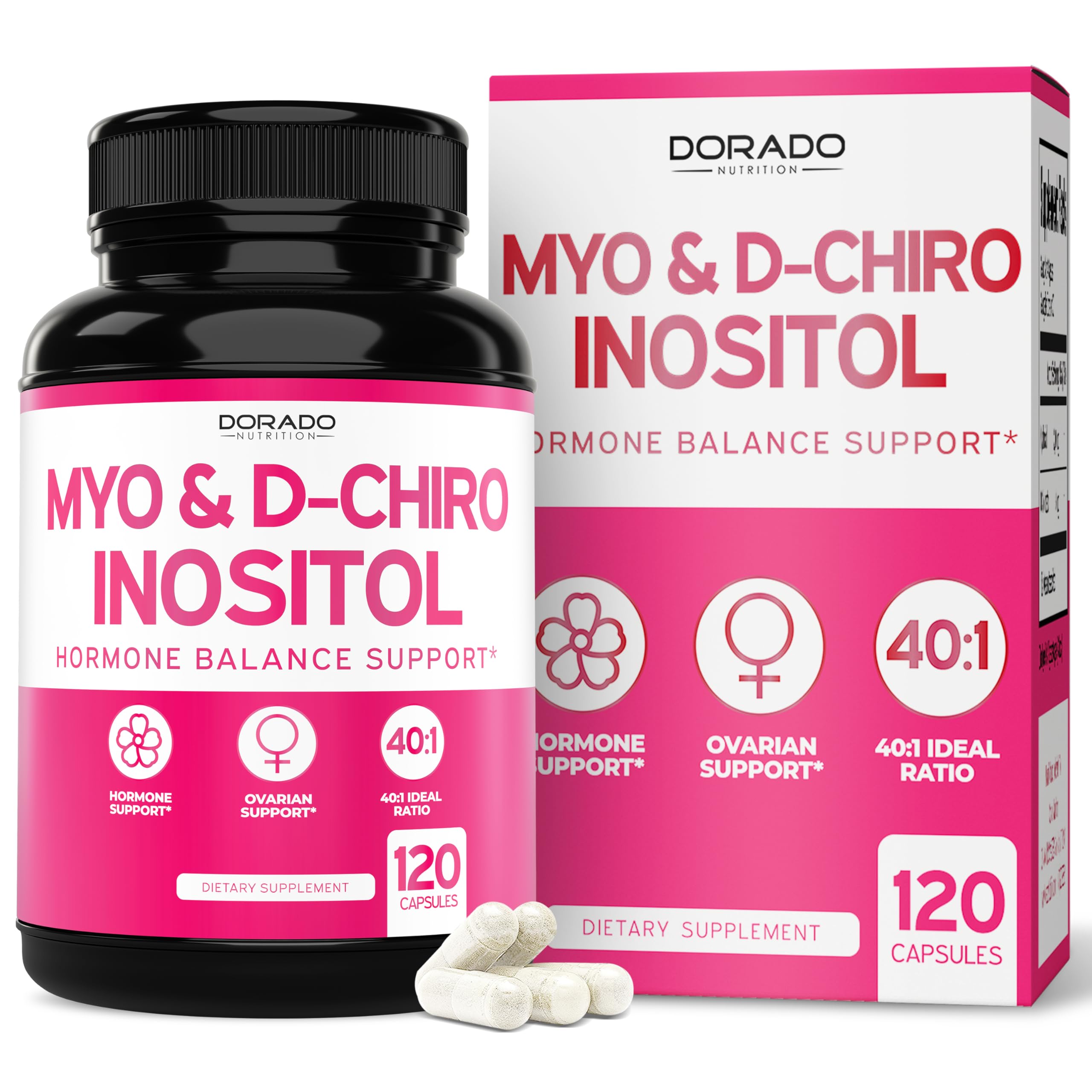 DORADO NUTRITION Myo-Inositol 1 for Women's Hormone Balance & Ovarian Health - Vegan, Third-Party Tested, Made in USA