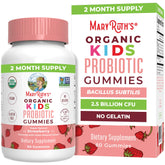 Kids Probiotic USDA Organic Gummies | 2 Month Supply | 2.5 Billion CFU Per Serving | Kids Immune Support Digestive & Gut Health Supplement | Formulated for Ages 2-13 | 60 Count