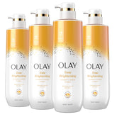 Olay Body Wash for Women - Tone Brightening Exfoliation with Vitamin C & B3 - Paraben & Phthalate Free - 20 fl oz (Pack of 4)