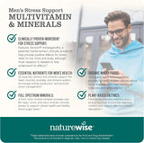 NatureWise, Men's Stress Support, Multivitamin & Mineral, 60 Vegetarian Capsules