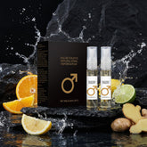 Men's 5ml x2 Portable Alcohol-Free Woodsy Fresh Eau de Toilette Spray - Citrus & Mint Scent