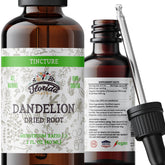 Organic Dandelion Root Tincture - Cold-Pressed Extract - 2 oz (685 mg) - Non-GMO