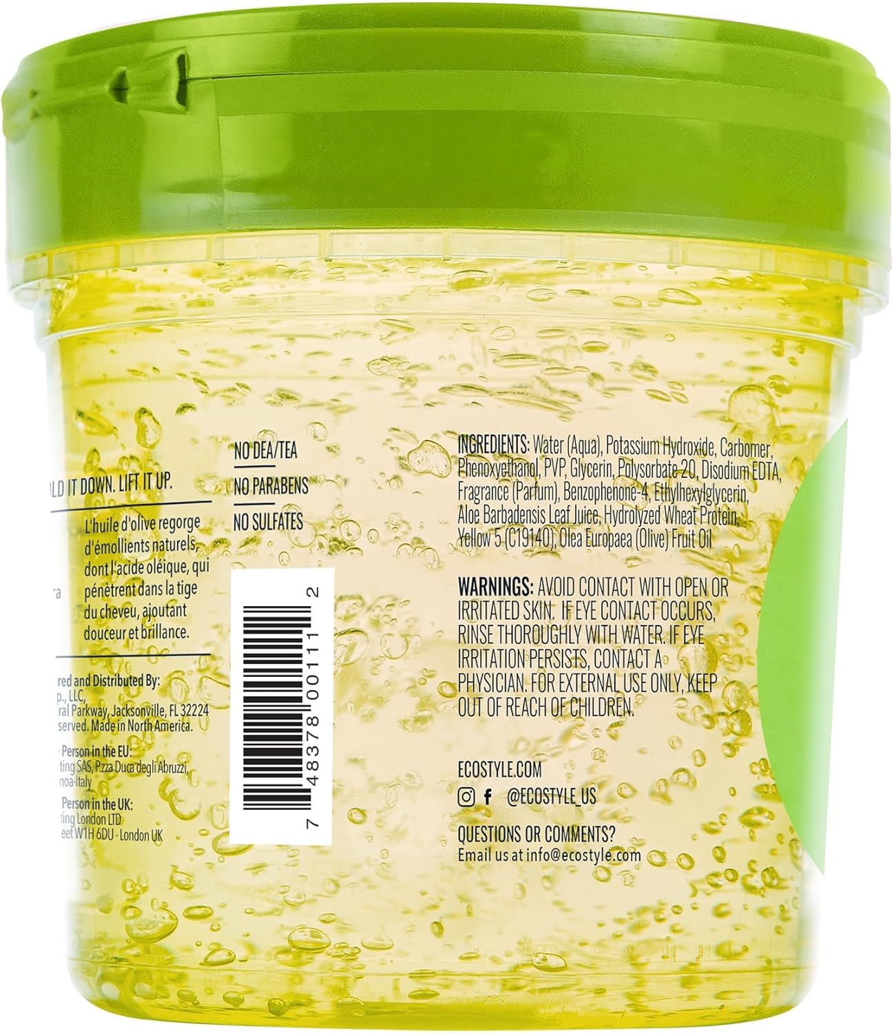Eco Styler Professional Styling Gel, Olive Oil, Max Hold 10, 16 Oz