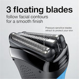 Braun Series 3 310S Electric Shaver for Men, Wet & Dry, Blue