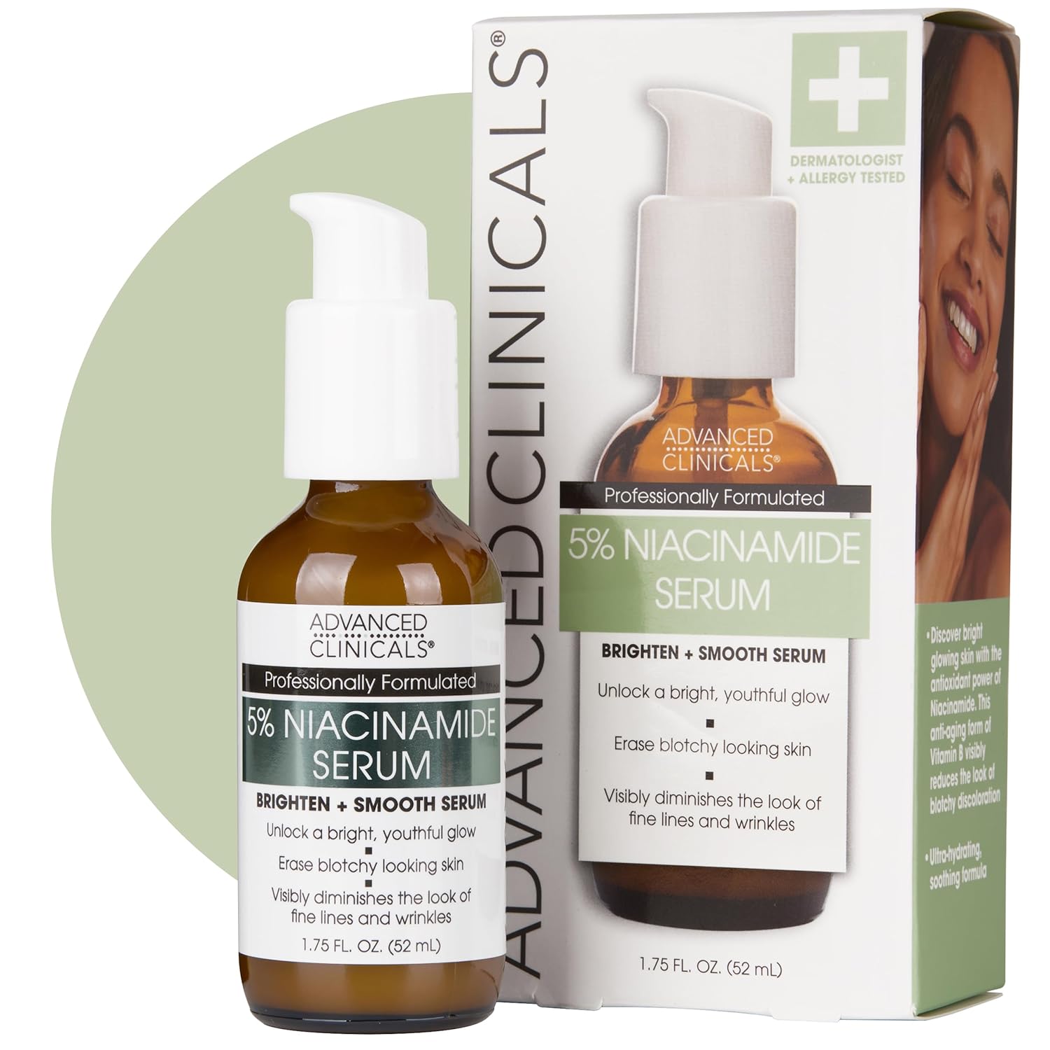 Advanced Clinicals 5% Niacinamide Serum for pores and even skin tone, 52ml