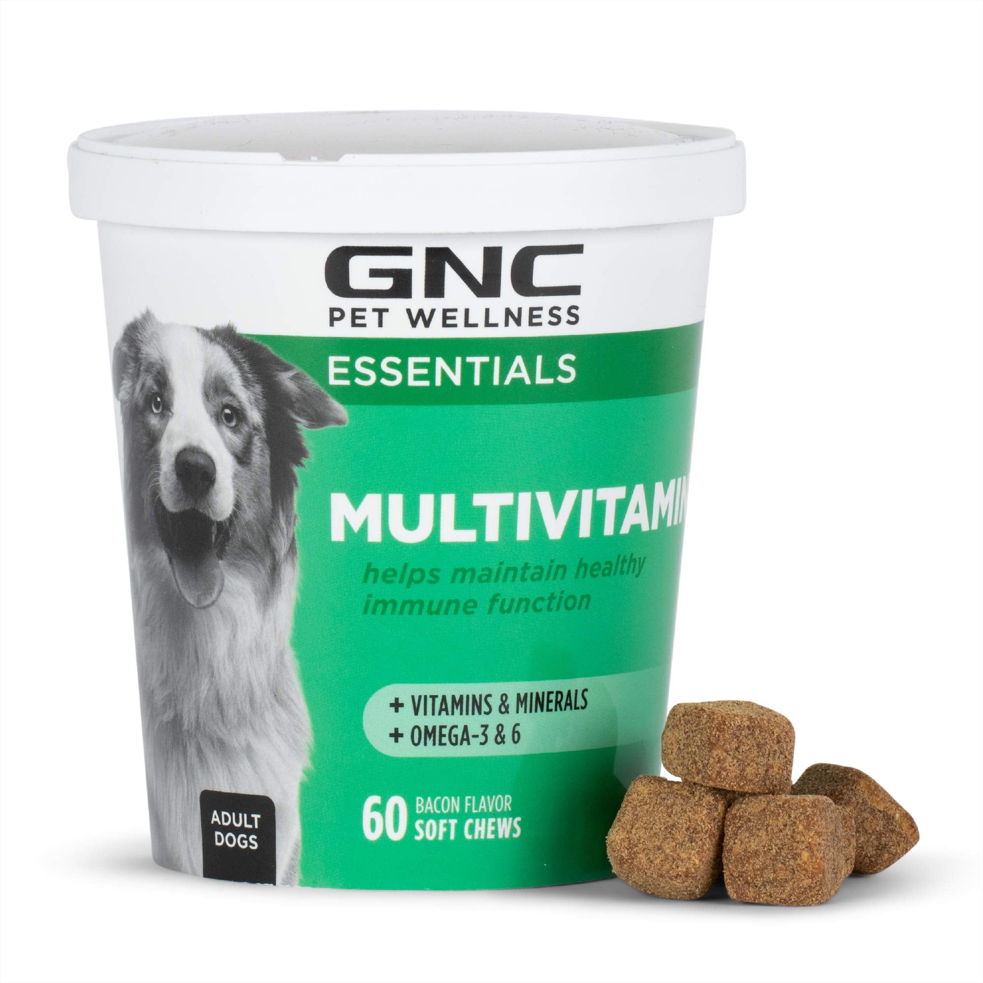 GNC Pets Essentials Dog Multivitamin Soft Chews with Salmon Oil, 60 Count
