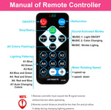 JYX مصباح كرة ديسكو دوارة يعمل بالصوت، ضوء دي جي وميضي (Strobe) يعمل بمنفذ USB، ٧ أوضاع إضاءة مسرحية، مثالي للمنزل، غرف الحفلات، أعياد الميلاد، بارات الدي جي، الكاريوكي، الكريسماس، حفلات الزفاف، والنوادي والحانات.