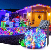 Goodern Eid Ramadan Solar Rope Lights 12M 100 LED Waterproof Garden String Lights with 8 Modes Mubarak PVC Tube DIY Tree Lights for Islamic Muslim Party Patio Decor Multicolor