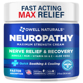 OWELL NATURALS Neuropathy Nerve Relief Cream - Extra Strength for Foot, Hands, Legs