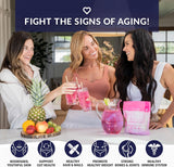 SkinnyFit Super Youth Tropical Punch Multi-Collagen Peptides + Probiotics, Baobab Fiber, Apple Cider Vinegar, Hyaluronic Acid, & Vitamin C, Skin,...