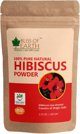 Bliss of Earth 100% Pure Natural Hibiscus Powder (100g) for Hair Growth & Anti-Aging Skin