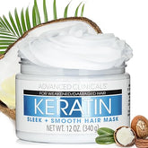 Advanced Clinicals Keratin Hair Mask: Repair & Restore Damaged Hair (12oz)