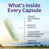 Garden of Life Vitamin Code Raw Zinc 30mg Immune Support 60 Caps